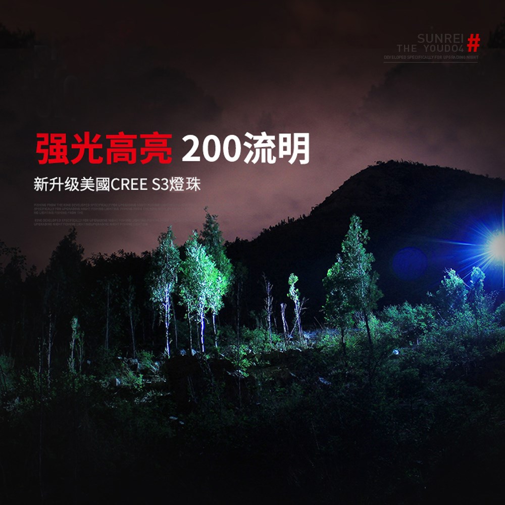 SUNREE Youdo4 335流明強力探照頭燈